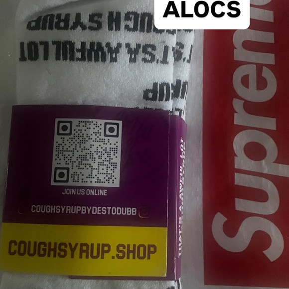 That’s a awful lot of cost ALOCS white monogram socks - Picture 2 of 3